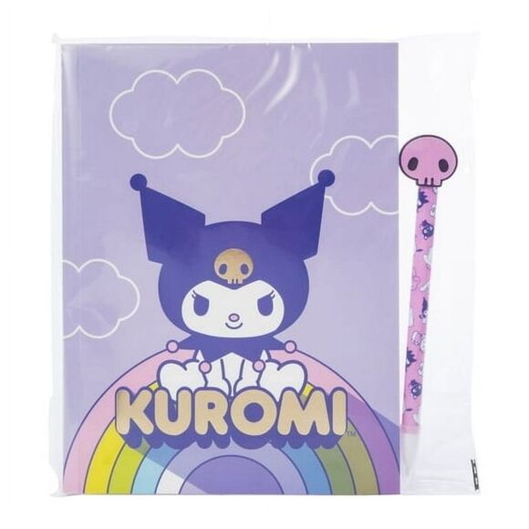 Kuromi Notebook and Pen Set Sanrio 2 Piece Gift Journal New - Picture 1 of 7
